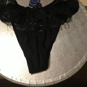 Laperla Black Lace Thong